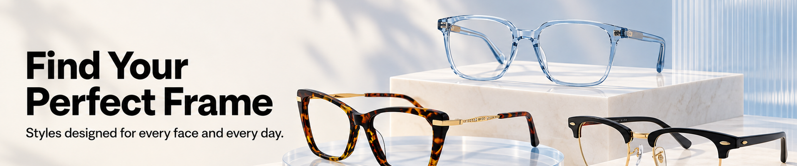 Eyeglasses category banner